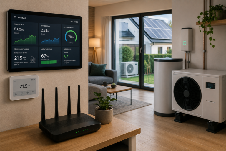 Internet światłowodowy do domu z fotowoltaiką i pompą ciepła – jak zaplanować stabilną sieć dla urządzeń energetycznych?